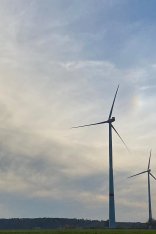 Windpark mit Windrädern bei Hagenow