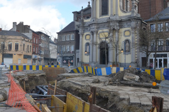 Charleroi (Belgique) - Installation d'un chauffage urbain dans le centre ville.
